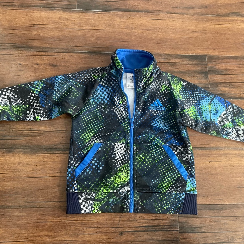 Adidas Baby Blue and Gray Jacket